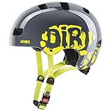 Uvex Kinder Fahrradhelm Kid 3,Grau (Dirtbike Gray-Lime),55-58 cm