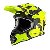 O'NEAL | Motocross-Helm | Kinder | MX Enduro | ABS-Schale, Sicherheitsnorm ECE 22.05, Lüftungsöffnungen für optimale Belüftung & Kühlung | 2SRS Youth Helmet Slick | Schwarz Neon-Gelb | Größe L