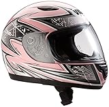 Protectwear Kinder Motorradhelm, Integralhelm, Rosa/Silber Glanz, XXS